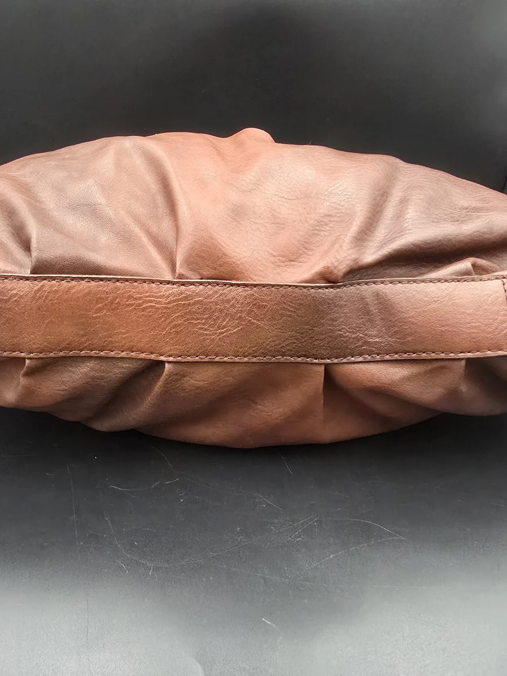 Liz Claiborne Chestnut Brown Leather Hobo Bag